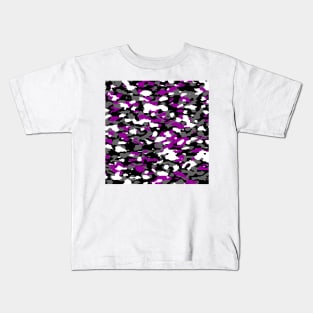 Purple Camo pattern digital Camouflage Kids T-Shirt